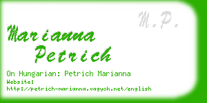 marianna petrich business card